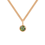 Stainless Steel Necklace With Diamond Birthstone – Jewelry Gift Ideas — 16