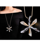 Flower Long Crystal Pendant Sweater Chain – Jewelry Gift Ideas — 2