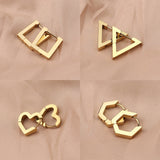 Men's And Women's Geometric Titanium Steel Stud – Gifts for Her — 1
