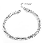 Fashion Double Row Titanium Steel Zircon Bracelet – Stylish Gifts — 3