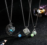 Glow In The Dark Necklace Moon Square Heart – Jewelry Gift Ideas — 4