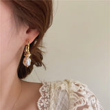 Women's Pearl Pendant C Earrings – Jewelry Gift Ideas — 5
