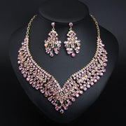 Creative Crystal Collarbone Necklace Earring Set – Jewelry Gift Ideas — 6