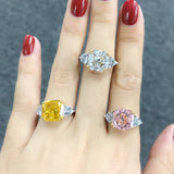 Synthetic High Carbon Diamond Ring S925 Silver – Surprise Gifts — 2