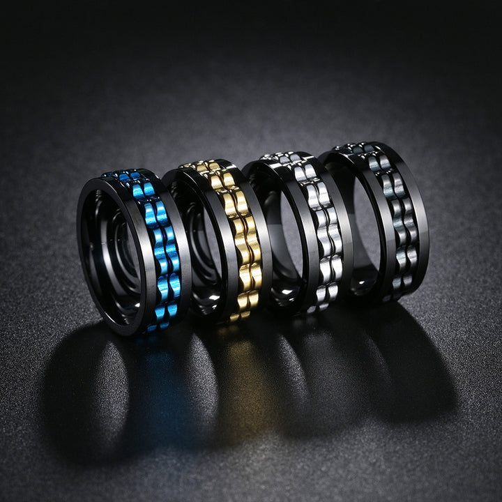 Gear Turning Decompression Stainless Steel Ring Does – Surprise Gifts — 1