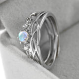 Moonstone Concentric Couples Pair Sterling Silver – Stylish Gifts — 2