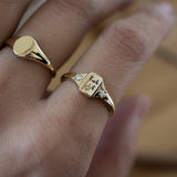 European And American Style English Square Ring – Stylish Gifts — 8