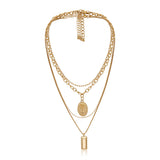 Embossed Rose Set Double Tag Round Bead Necklace – Jewelry Gift Ideas — 6
