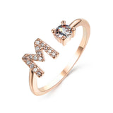 Design Adjustable 26 Initial Letter Ring Fashion – Stylish Gifts — 12