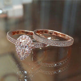 Pear Shaped Water Drop Zircon Engagement Ring – Jewelry Gift Ideas — 6