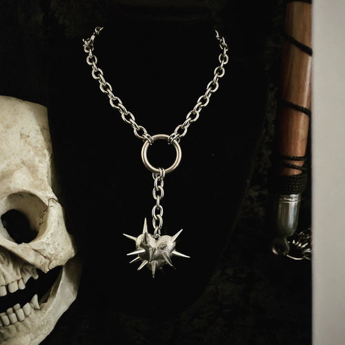 Dark Hip Hop Thorn Thorn Heart Necklace – Jewelry Gift Ideas — 1