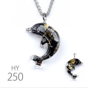 Dolphin Steampunk Electronic Pendant Necklace – Jewelry Gift Ideas — 14