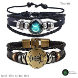 Men's Leather Personality Vintage Zodiac Bracelet – Jewelry Gift Ideas — 13