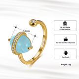 Natural Navy Blue Sapphire Oval Diamond Ring – Everyday Gifts — 3