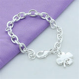 925 Silver Plated Clover Bracelet – Jewelry Gift Ideas — 3