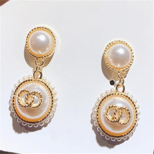 925 Silver Needle French Retro Pearl Earrings – Everyday Gifts — 1