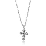 S925 Sterling Silver White Black Zircon Cross – Jewelry Gift Ideas — 2