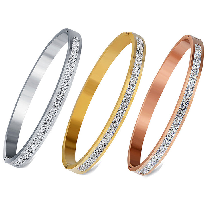 Stainless steel bracelet with diamonds – Jewelry Gift Ideas — 1
