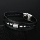 Cowhide Men's Bracelet Hand-Woven Multi-Layer – Jewelry Gift Ideas — 6