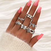 Women's Fashion Vintage Oil Drip Geometric Ring – Stylish Gifts — 8