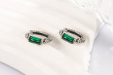 Fashion Crater Texture Green Stone Earrings – Stylish Gifts — 4
