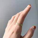 Olive branch braided twisted opening ring – Small Gift Ideas — 3