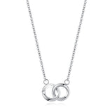 Personalized Titanium Steel Double Ring Necklace – Jewelry Gift Ideas — 1