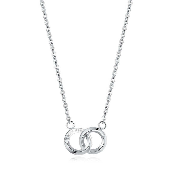 Personalized Titanium Steel Double Ring Necklace – Jewelry Gift Ideas — 1