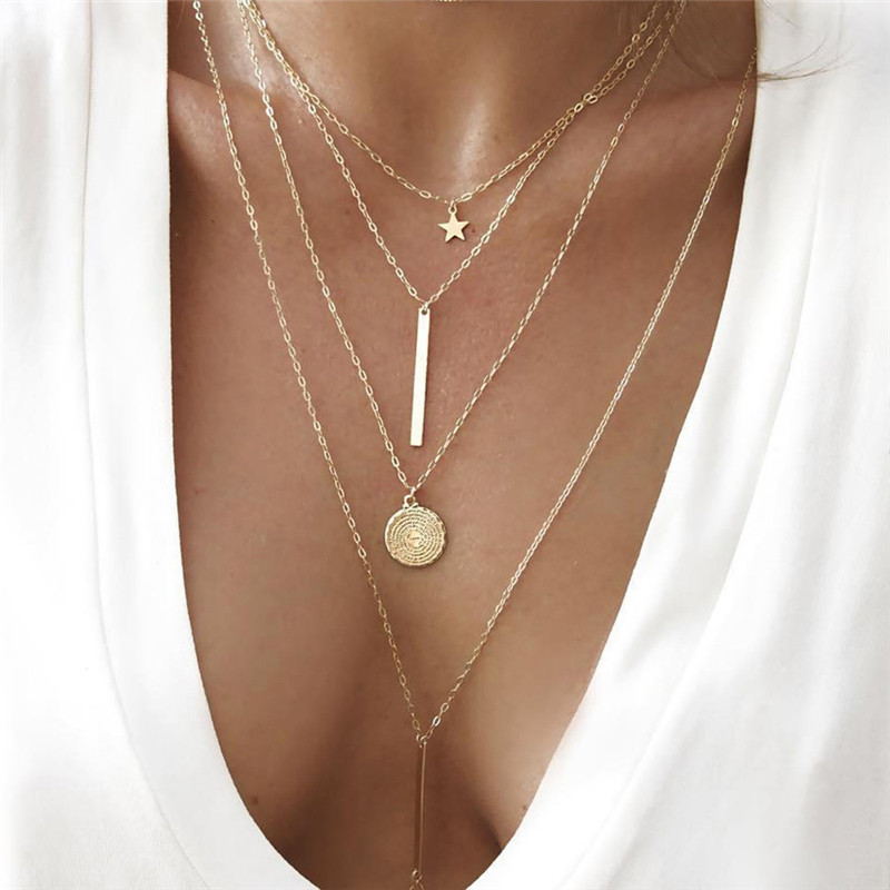 Boho Vintage Multi-layer Pendant Necklace – Jewelry Gift Ideas — 1
