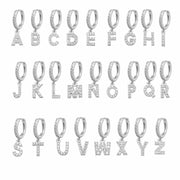 Zircon Inlaid Earrings Simple 26 English Letters Ear – Useful Gifts — 6