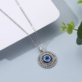 Turkish Eye Necklace Point Diamond Round Blue – Jewelry Gift Ideas — 7
