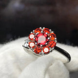 Natural Garnet Faceted Plum Transit Ring – Everyday Gifts — 1
