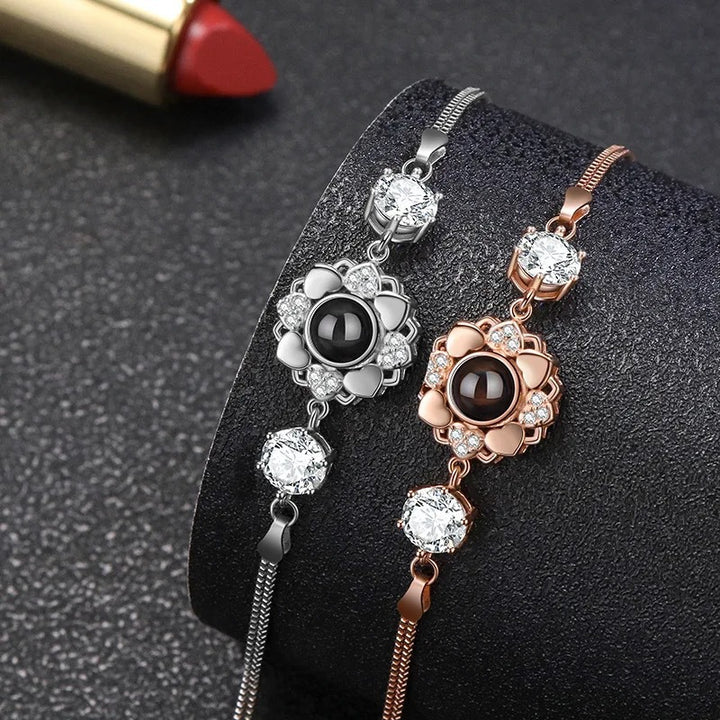 925 Silver Sunflower Projection Bracelet – Jewelry Gift Ideas — 1