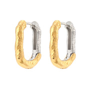 Distressed Irregular Lines Rectangle Ear Clip – Small Gift Ideas — 3