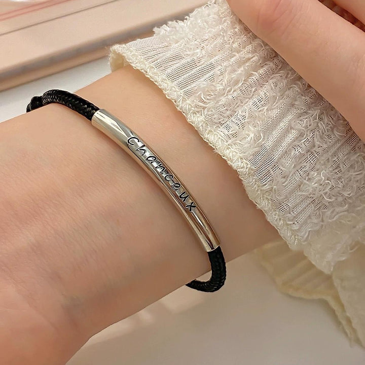 Letter Black Rope Bracelet Women's Simple Color – Jewelry Gift Ideas — 1