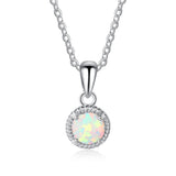 Women's Opal Opal Woven Silver Necklace – Jewelry Gift Ideas — 3