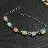 Women's Silver Inlaid Natural Opal Bracelet – Jewelry Gift Ideas — 1