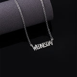 Wednesday Alphabet Stainless Steel Pendant – Jewelry Gift Ideas — 3