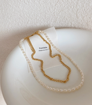 Vintage Chain Freshwater Pearl Double Bracelet – Jewelry Gift Ideas — 6