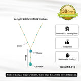 Drop-shaped Turquoise Pendant Sterling Silver – Jewelry Gift Ideas — 3