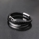 Stainless Steel Leather Bracelet Multilayer – Jewelry Gift Ideas — 3
