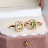 Baguette Peridot Silver Ring Natural Freshwater Pearl – Gift Ideas — 3