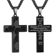 Men's Stainless Steel Lettering Cross Necklace – Jewelry Gift Ideas — 3