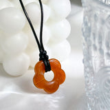 Wax Thread Adjustable Simple Flower Necklace – Jewelry Gift Ideas — 5