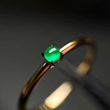 S925 Sterling Silver Emerald Gold-plated Ring Emerald – Useful Gifts — 8
