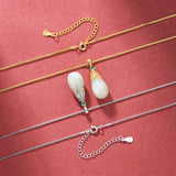 Simple Temperament Sterling Silver Inlay Necklace – Jewelry Gift Ideas — 5