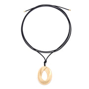 Vintage Oval Hollow Pendant Necklace – Jewelry Gift Ideas — 1