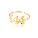 Stainless Steel Angel Number Ring Adjustable – Stylish Gifts — 15