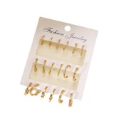 Creative Fashionable Golden Twist Earrings Suit – Thoughtful Gifts — 5