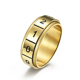 Decompressed Rotating Titanium Steel Arabic Numeral – Thoughtful Gifts — 5
